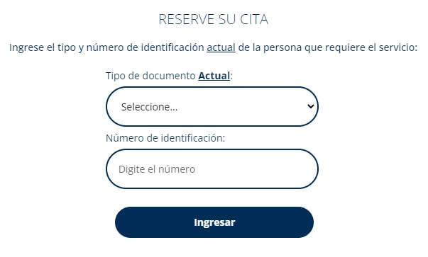 reserva cédula digital Colombia